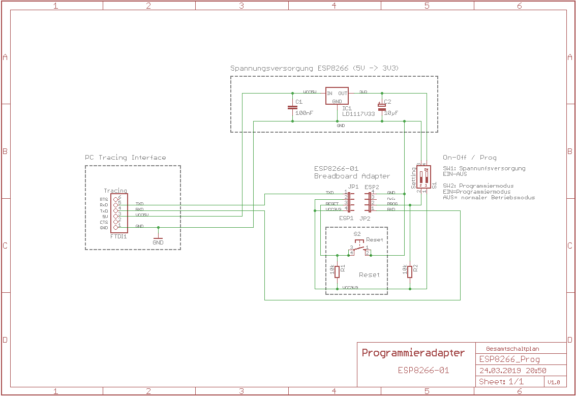 Programmieradapter ESP8266-01