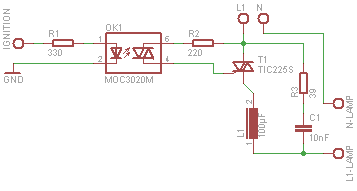 Dimmer Leistungsteil Triac Stufe