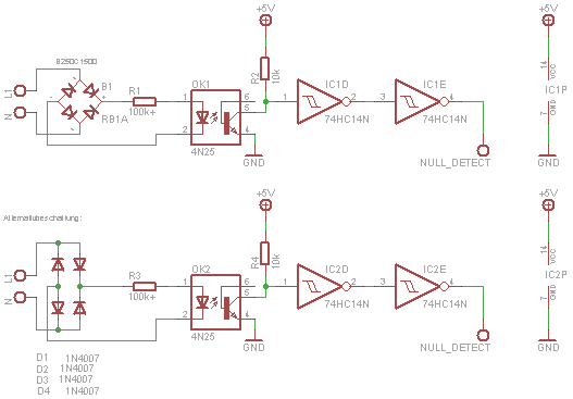 Dimmer Nulldurchgangserkennung