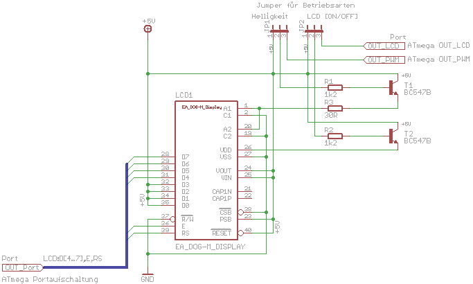 Beschaltung LCD-Display