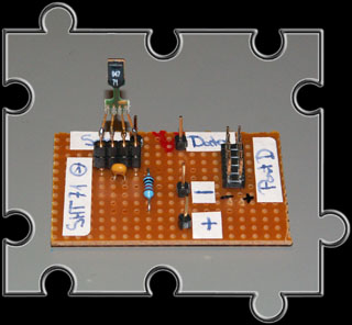 Prototyp der SHT71 Beschaltung
