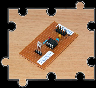 Prototyp der Lichtsensor-Beschaltung