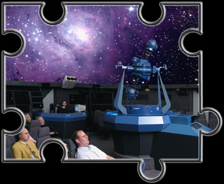 Planetarium mit Hauptprojektor